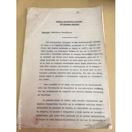 DERECHA DEMOCRÁTICA ESPAÑOLA.DISCURSO 2°CONGRESO NACIONAL POR FEDERICO SILVA MUÑOZ EXMINISTRO FRANCO