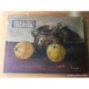 UN BODEGON SIN PAN. OLEO SOBRE LIENZO. FIRMADO C LOPEZ. AÑO 1948.