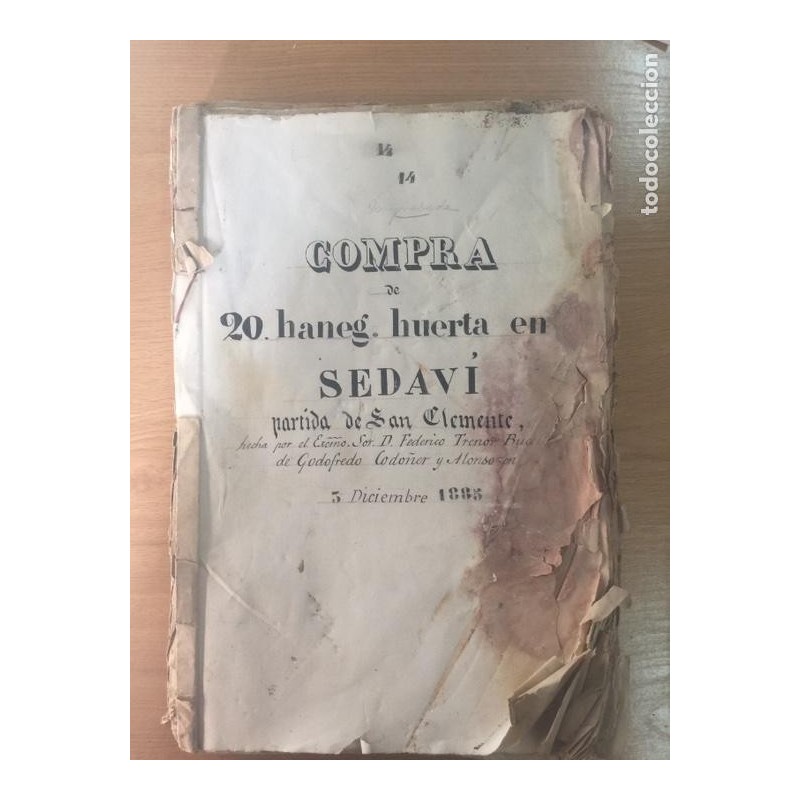 LEGAJO NOTARIAL-SEDAVI -TORRENTE-VALENCIA.AÑOS 1800.