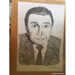 OMAR IVAN MARTINEZ. PLUMILLA CARICATURA. FIRMADA. ORIGINAL.