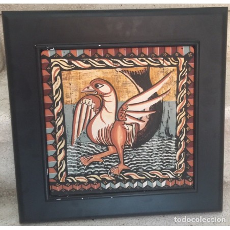 T. LAHUERTA. PINTURA EN CERAMICA. HECHA A MANO. ARTESANIA.