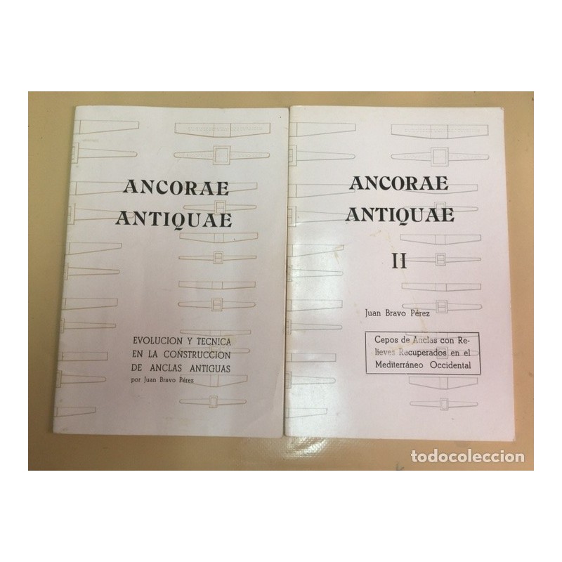 CATALOGO DE ANCLAS Y ZEPOS. RECUPERADOS EN EL MEDITERRANEO. ANCORAE ANTIQUAE. 2 FOLLETOS. AÑO 1976.