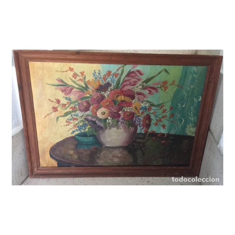 OLEO SOBRE TELA. FLORERO. FIRMADO H. KÖRMER.