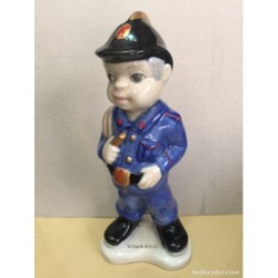 VALENCIA. CUERPO DE BOMBEROS. FIGURA DE CERAMICA TENGRA. CONMEMORATIVA.