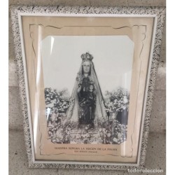 NAVARRA. SAN ADRIAN. NUESTRA SEÑORA VIRGEN DE LA PALMA. FOTOGRAFÍA ORIGINAL. ENMARCADA. AÑOS 60.