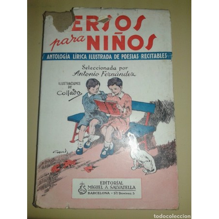 VERSOS PARA NIÑOS.PRIMERA EDICIÓN-ED. MIGUEL A. SALVATELLA.AÑO 1952.
