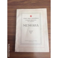 CRUZ ROJA ESPAÑOLA. VALENCIA. MEMORIA. COMISIÓN PROVINCIAL DE VALENCIA. AÑO 1920