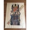 ANTIGUO CARTEL DE FALANGE DE CARLOS SÁEZ DE TEJADA Y FUERO DEL TRABAJO.GUERRA CIVIL.ORIGINAL.1938.