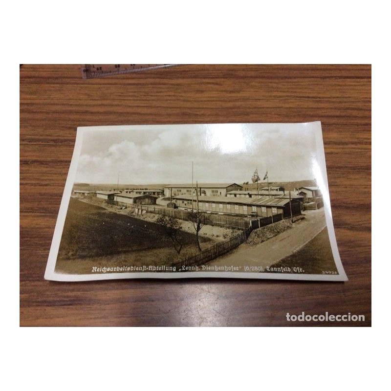 FOTO POSTAL ORIGINAL NAZI. ACUARTELAMIENTO Y CAMPO DE TRABAJO NAZI.