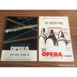OPERA-ASOCIACIÓN VALENCIANA AMIGOS DE LA ÓPERA. 2 REVISTAS AÑO 1977y 1979.