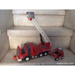 PLAYMOBIL BOMBEROS 112- CAMIÓN AÑO 1996 REF. 3182- COCHE AÑO 1999 REF.3177
