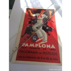 PAMPLONA. PROGRAMA DE FESTEJOS. AÑO 1952.