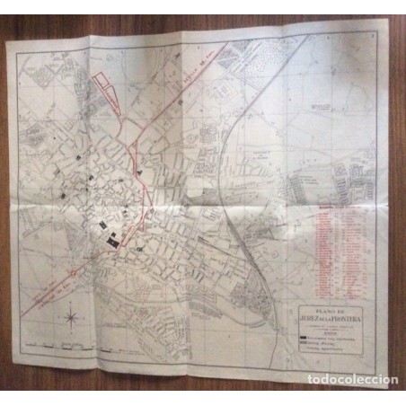 JEREZ DE LA FRONTERA. PLANO ANTIGUO.