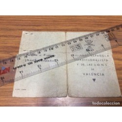 FALANGE ESPAÑOLA TRADICIONALISTA Y DE LA JONS DE VALENCIA.NOMBRE FRANCISCO VICENT PAYA.AÑO 1939.