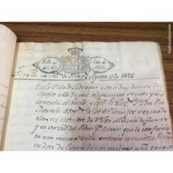 GUADALAJARA.FADRAQUE.LEGAJO 1826. FERNANDO VII.16 HOJAS ESCRITAS POR 2 CARAS.