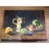 ÓLEO BODEGÓN EN TABLA. FIRMADO.
