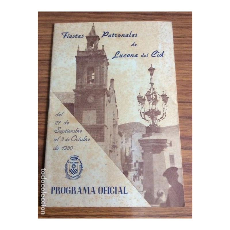 LUCENA DEL CID.PROGRAMA OFICIAL DE FIESTAS.AÑO 1950.