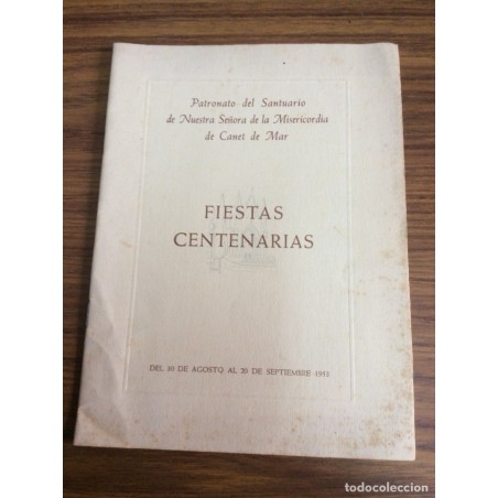 CANET DEL MAR. FIESTAS CENTENARIAS. AÑO 1953.
