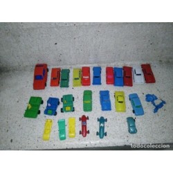 JUGUETES.25 COCHES PLASTICO. ORIGINALES.ANTIGUOS