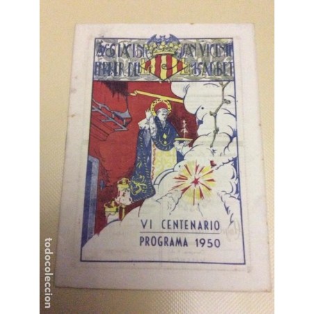 VALENCIA-ASOCIACIÓN DE SAN VICENTE FERRER DEL MOCADORET. PROGRAMA AÑO 1950.