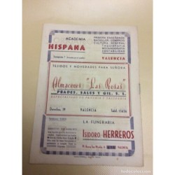 VALENCIA-ASOCIACIÓN DE SAN VICENTE FERRER DEL MOCADORET. PROGRAMA AÑO 1950.