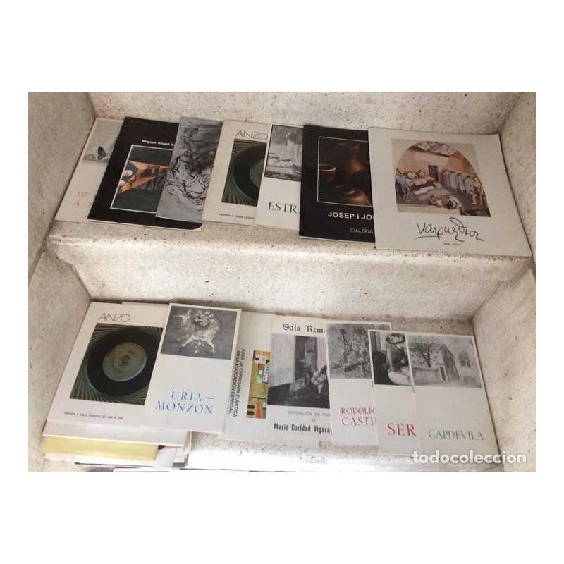 PINTURA Y ESCULTURA.CATALOGOS DE EXPOSICIÓN DE ARTISTAS.50 CATÁLOGOS DISTINTOS.AÑOS 70.