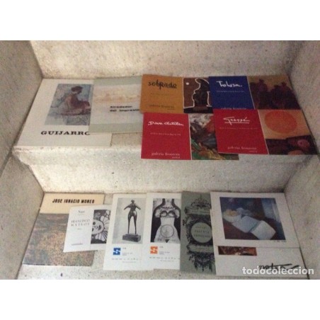 PINTURA Y ESCULTURA.CATALOGOS DE EXPOSICIÓN DE ARTISTAS.42 CATALOGOS DISTINTOS.AÑOS 70.